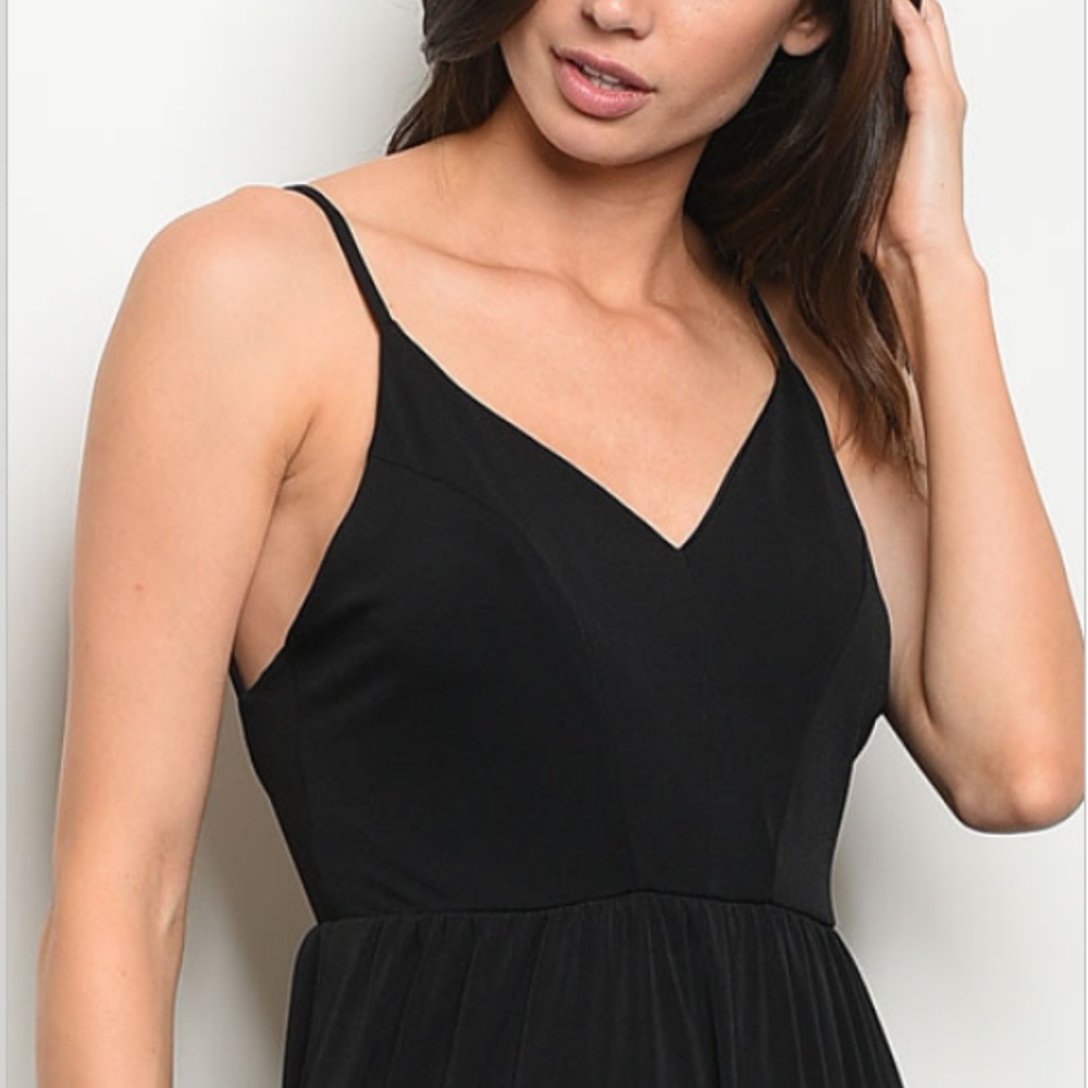 LAST Strappy Black Maxi Dress 28001 - Picture 3 of 4